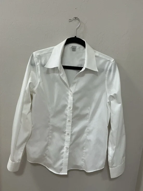 Peck & Peck Classic White Button-Down Shirt size 12 - Picture 1 of 4